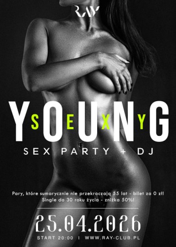 25.04.26r | BILET PROMOCYJNY DLA PAR SUMARYCZNIE DO 55  R.Ż. - YOUNG & SEXY - SEX PARTY | PARA