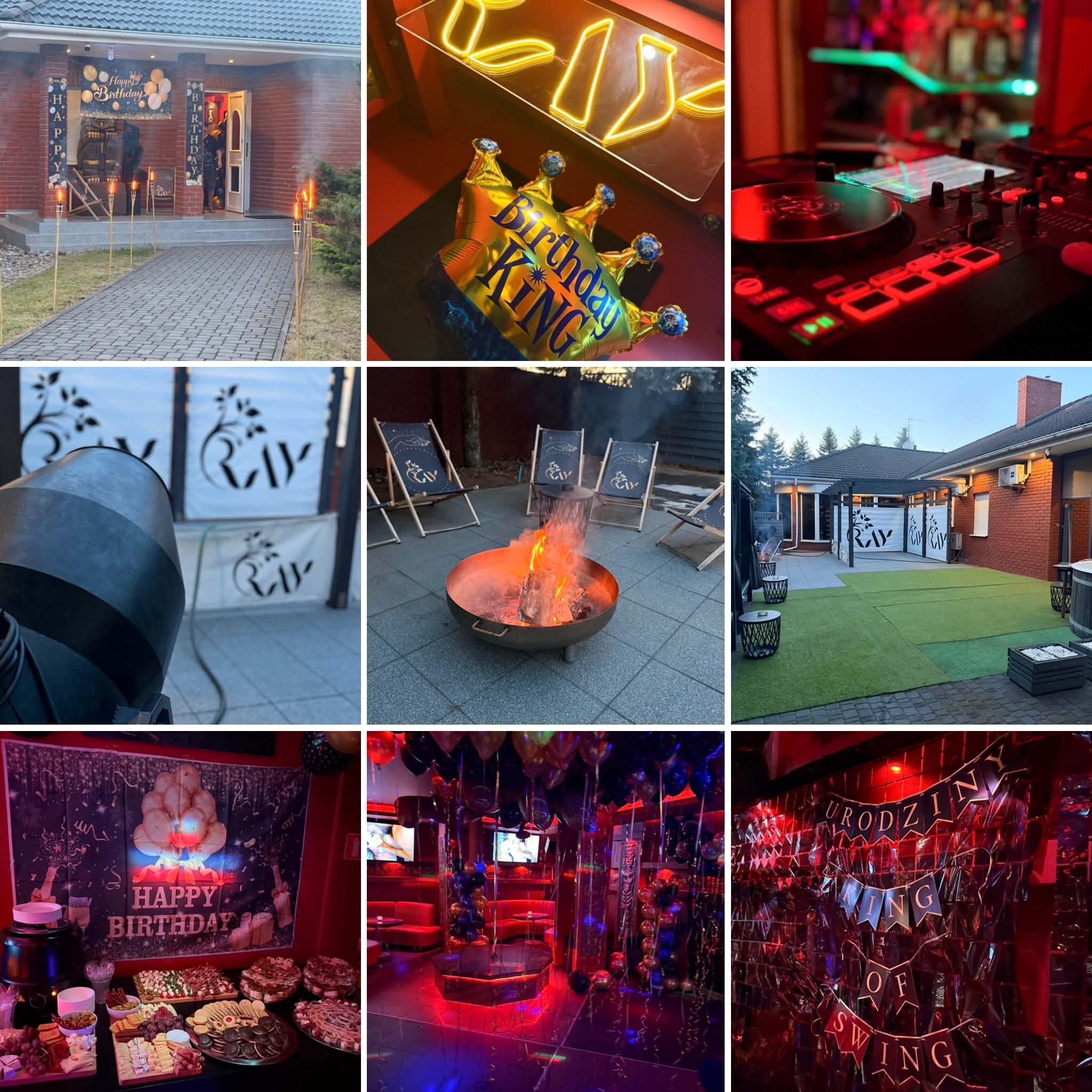Ray Club — ogród, wejście i urodzinowy klimat